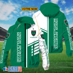 US Montauban – Hoodie ZipFlex Nouveau style avec nom personnalisé