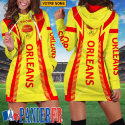 US Orléans Loiret – Robe hoodie femme Édition spéciale Avec Nom Personnalisé