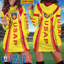 USA Perpignan – Robe hoodie femme Édition spéciale Avec Nom Personnalisé