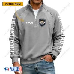 USL Dunkerque – Sweat demi-zippé Nouvelle Version Avec Nom Personnalisé