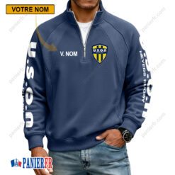 USON Nevers – Sweat demi-zippé Nouvelle Version Avec Nom Personnalisé