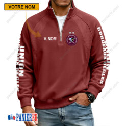 Union Bordeaux Bègles – Sweat demi-zippé Nouvelle Version Avec Nom Personnalisé