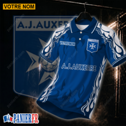 AJ Auxerre – Chemise polo Nouvelle édition Avec Nom Personnalisé