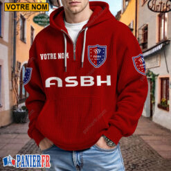 AS Béziers Hérault – Hoodie Gaufré Nouveau style Avec Nom Personnalisé