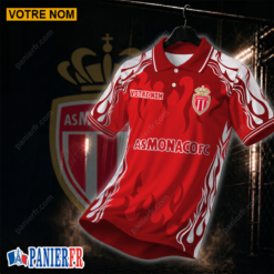 AS Monaco – Chemise polo Nouvelle édition Avec Nom Personnalisé