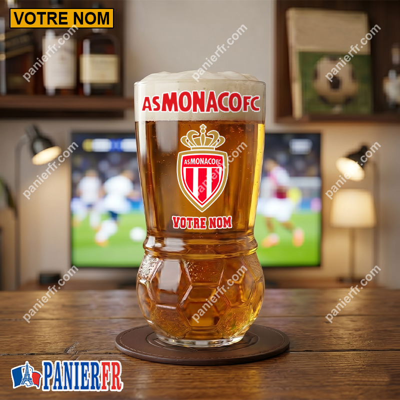 AS Monaco – Verre à Bière Foot Édition spéciale Avec Nom Personnalisé AS Monaco – Verre à Bière Foot Édition spéciale Avec Nom Personnalisé