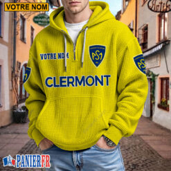 ASM Clermont Auvergne – Hoodie Gaufré Nouveau style Avec Nom Personnalisé