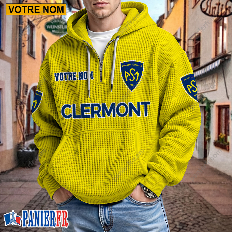 ASM Clermont Auvergne – Hoodie Gaufré Nouveau style Avec Nom Personnalisé ASM Clermont Auvergne – Hoodie Gaufré Nouveau style Avec Nom Personnalisé