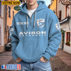 Aviron Bayonnais – Hoodie Gaufré Nouveau style Avec Nom Personnalisé
