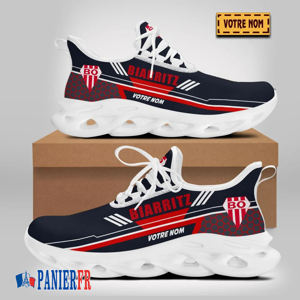 Chaussures Max Soul Biarritz Olympique PB – Édition limitée avec nom personnalisé Chaussures Max Soul Biarritz Olympique PB – Édition limitée avec nom personnalisé