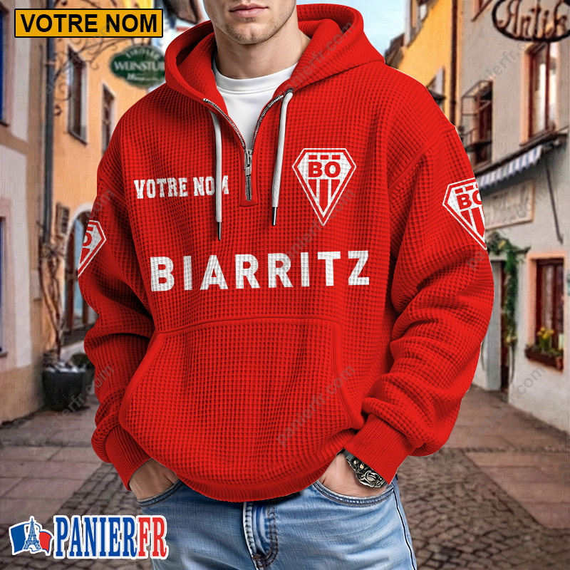 Biarritz Olympique PB – Hoodie Gaufré Nouveau style Avec Nom Personnalisé Biarritz Olympique PB – Hoodie Gaufré Nouveau style Avec Nom Personnalisé
