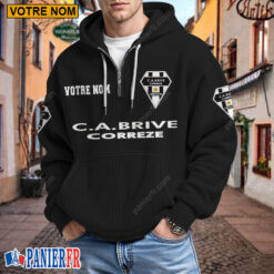 CA Brive – Hoodie Gaufré Nouveau style Avec Nom Personnalisé