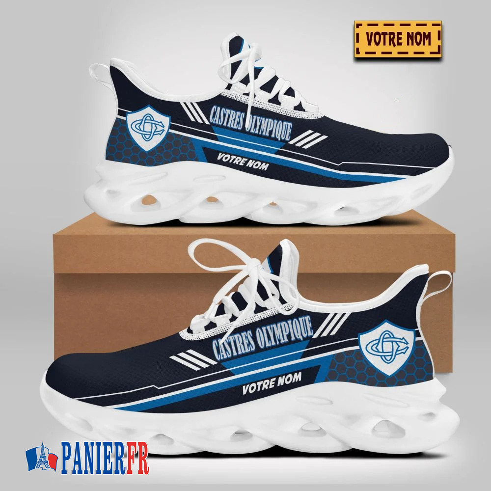 Chaussures Max Soul Castres Olympique – Édition limitée avec nom personnalisé Chaussures Max Soul Castres Olympique – Édition limitée avec nom personnalisé