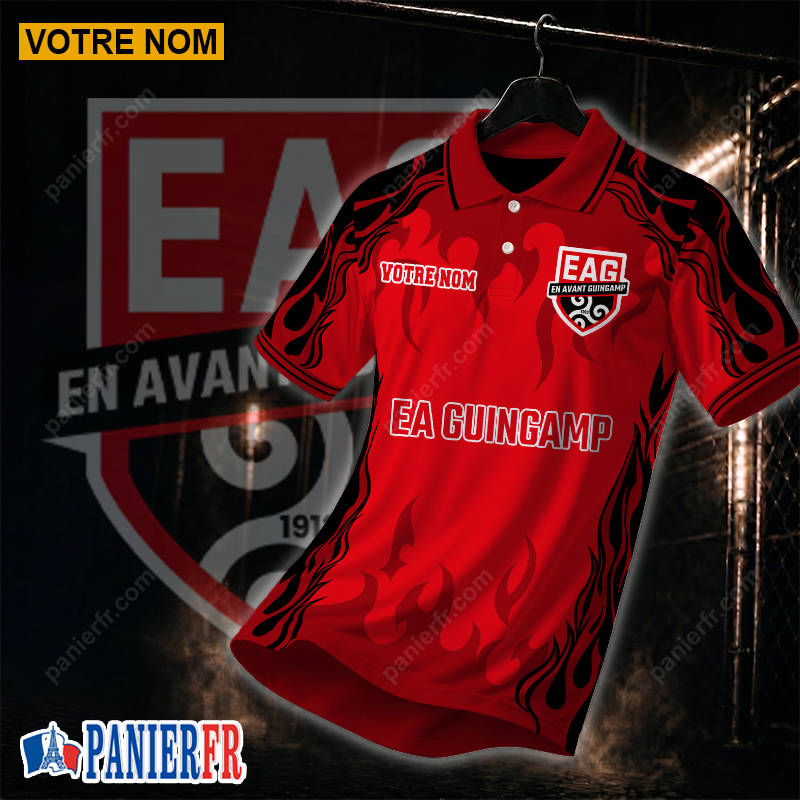 EA Guingamp – Chemise polo Nouvelle édition Avec Nom Personnalisé EA Guingamp – Chemise polo Nouvelle édition Avec Nom Personnalisé