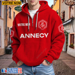 FC Annecy – Hoodie Gaufré Nouveau style Avec Nom Personnalisé