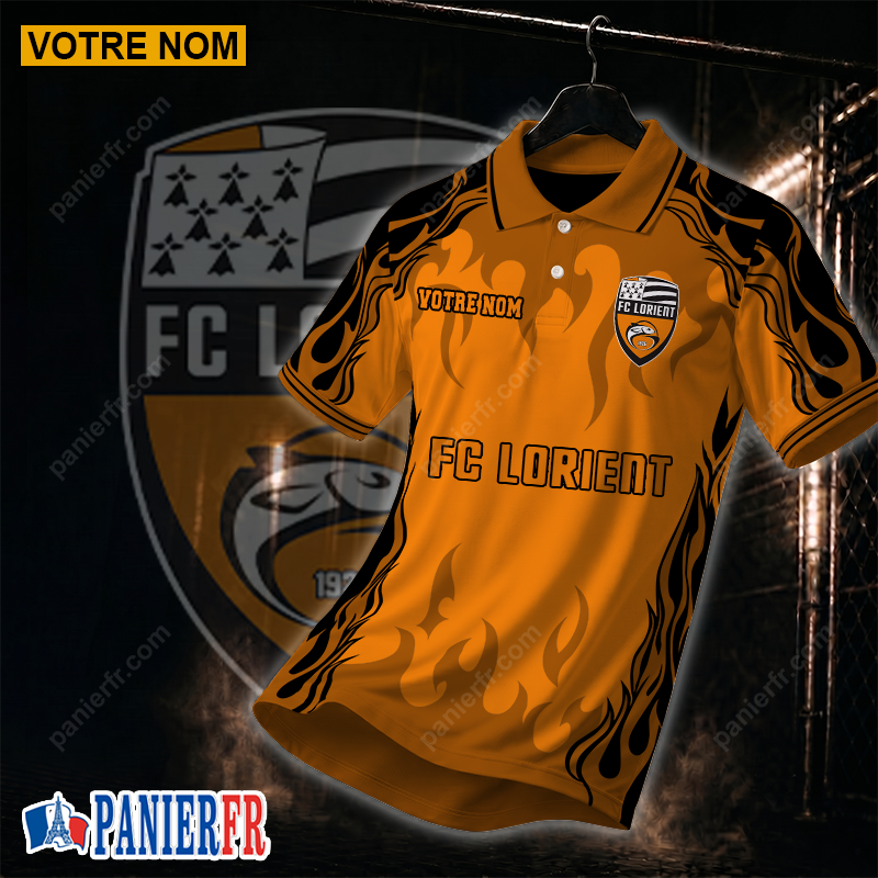 FC Lorient – Chemise polo Nouvelle édition Avec Nom Personnalisé FC Lorient – Chemise polo Nouvelle édition Avec Nom Personnalisé