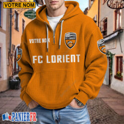 FC Lorient – Hoodie Gaufré Nouveau style Avec Nom Personnalisé