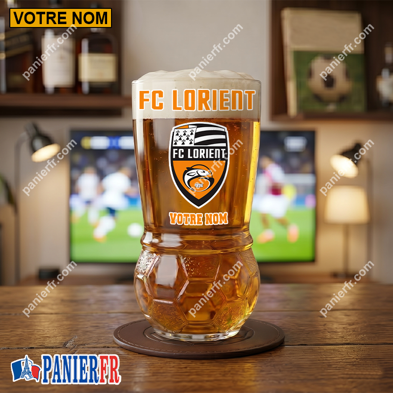 FC Lorient – Verre à Bière Foot Édition spéciale Avec Nom Personnalisé FC Lorient – Verre à Bière Foot Édition spéciale Avec Nom Personnalisé