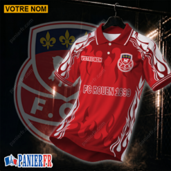 FC Rouen 1899 – Chemise polo Nouvelle édition Avec Nom Personnalisé