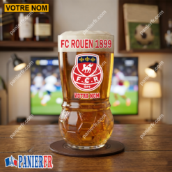 FC Rouen 1899 – Verre à Bière Foot Édition spéciale Avec Nom Personnalisé