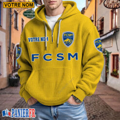 FC Sochaux-Montbéliard – Hoodie Gaufré Nouveau style Avec Nom Personnalisé