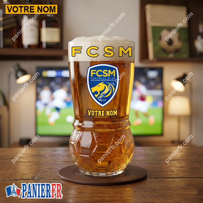 FC Sochaux-Montbéliard – Verre à Bière Foot Édition spéciale Avec Nom Personnalisé FC Sochaux-Montbéliard – Verre à Bière Foot Édition spéciale Avec Nom Personnalisé