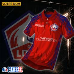 LOSC Lille – Chemise polo Nouvelle édition Avec Nom Personnalisé