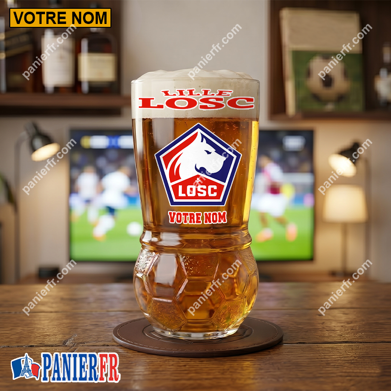LOSC Lille – Verre à Bière Foot Édition spéciale Avec Nom Personnalisé LOSC Lille – Verre à Bière Foot Édition spéciale Avec Nom Personnalisé