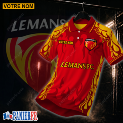 Le Mans FC – Chemise polo Nouvelle édition Avec Nom Personnalisé