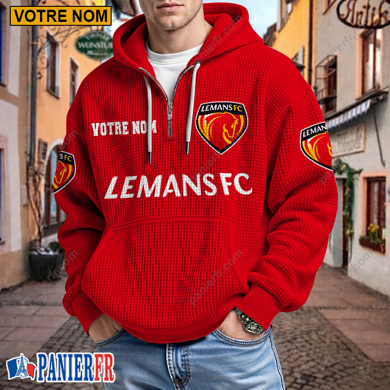 Le Mans FC – Hoodie Gaufré Nouveau style Avec Nom Personnalisé Le Mans FC – Hoodie Gaufré Nouveau style Avec Nom Personnalisé