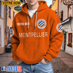 Montpellier HSC – Hoodie Gaufré Nouveau style Avec Nom Personnalisé