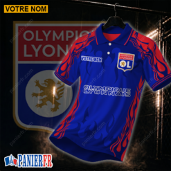 Olympique Lyonnais – Chemise polo Nouvelle édition Avec Nom Personnalisé