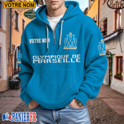Olympique de Marseille – Hoodie Gaufré Nouveau style Avec Nom Personnalisé