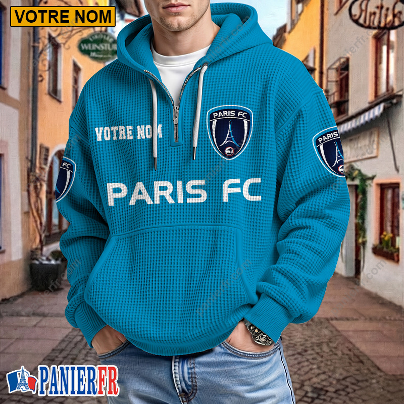 Paris FC – Hoodie Gaufré Nouveau style Avec Nom Personnalisé Paris FC – Hoodie Gaufré Nouveau style Avec Nom Personnalisé