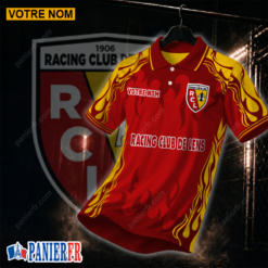 RC Lens – Chemise polo Nouvelle édition Avec Nom Personnalisé