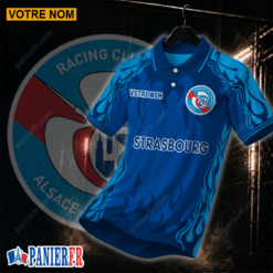 RC Strasbourg Alsace – Chemise polo Nouvelle édition Avec Nom Personnalisé