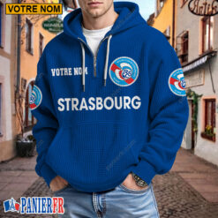 RC Strasbourg Alsace – Hoodie Gaufré Nouveau style Avec Nom Personnalisé