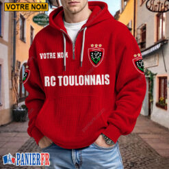 RC Toulonnais – Hoodie Gaufré Nouveau style Avec Nom Personnalisé