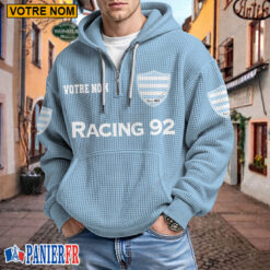Racing 92 – Hoodie Gaufré Nouveau style Avec Nom Personnalisé