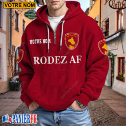 Rodez AF – Hoodie Gaufré Nouveau style Avec Nom Personnalisé