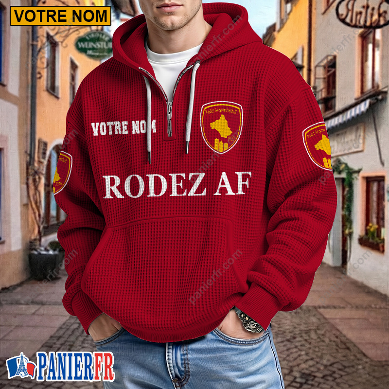 Rodez AF – Hoodie Gaufré Nouveau style Avec Nom Personnalisé Rodez AF – Hoodie Gaufré Nouveau style Avec Nom Personnalisé