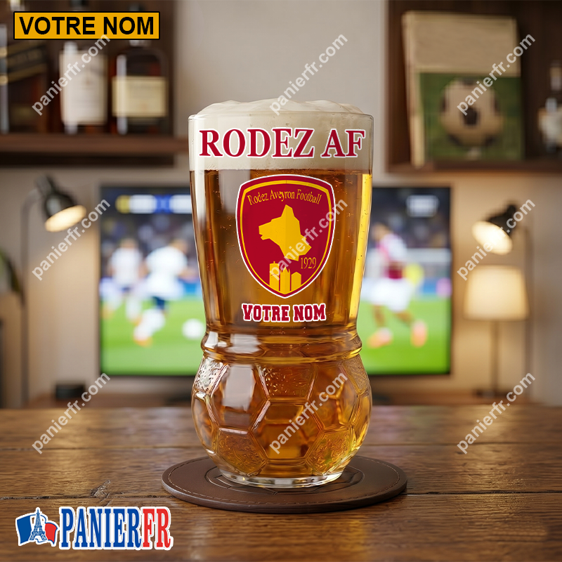 Rodez AF – Verre à Bière Foot Édition spéciale Avec Nom Personnalisé Rodez AF – Verre à Bière Foot Édition spéciale Avec Nom Personnalisé