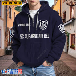 SC Aubagne Air Bel – Hoodie Gaufré Nouveau style Avec Nom Personnalisé