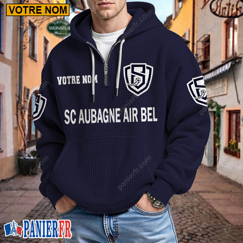 SC Aubagne Air Bel – Hoodie Gaufré Nouveau style Avec Nom Personnalisé SC Aubagne Air Bel – Hoodie Gaufré Nouveau style Avec Nom Personnalisé