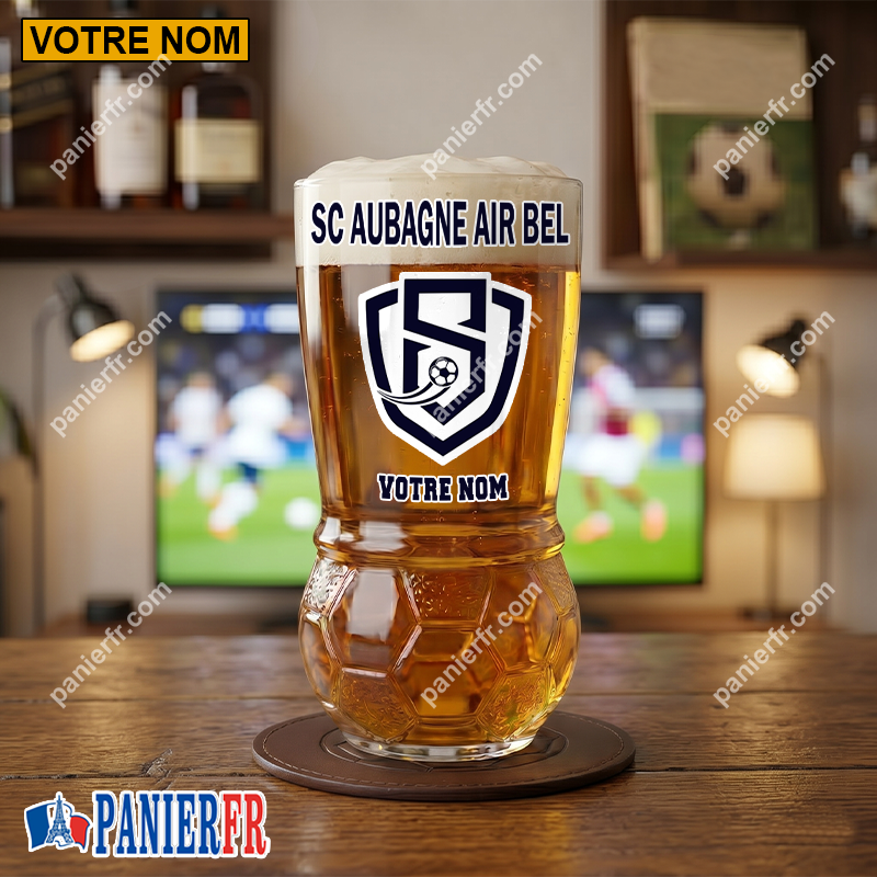 SC Aubagne Air Bel – Verre à Bière Foot Édition spéciale Avec Nom Personnalisé SC Aubagne Air Bel – Verre à Bière Foot Édition spéciale Avec Nom Personnalisé