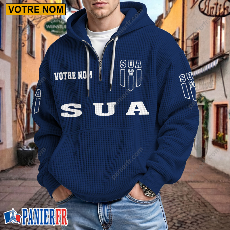 SU Agen – Hoodie Gaufré Nouveau style Avec Nom Personnalisé SU Agen – Hoodie Gaufré Nouveau style Avec Nom Personnalisé