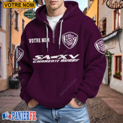 Soyaux-Angoulême XV – Hoodie Gaufré Nouveau style Avec Nom Personnalisé