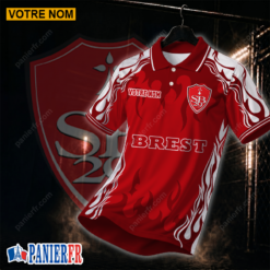 Stade Brestois 29 – Chemise polo Nouvelle édition Avec Nom Personnalisé