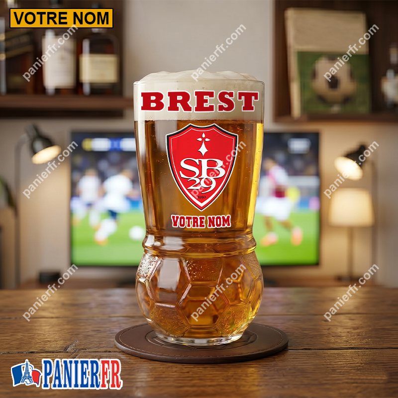 Stade Brestois 29 – Verre à Bière Foot Édition spéciale Avec Nom Personnalisé Stade Brestois 29 – Verre à Bière Foot Édition spéciale Avec Nom Personnalisé