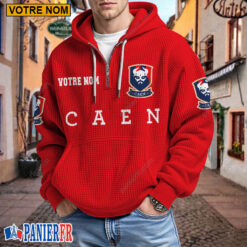 Stade Malherbe Caen – Hoodie Gaufré Nouveau style Avec Nom Personnalisé